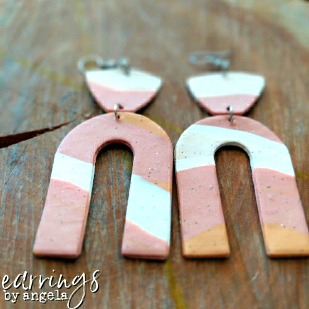 Large Chic Polymer Clay Earrings
